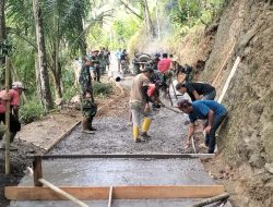 Progres Rabat Beton TMMD Banjarnegara Tembus 12 Persen, Gotong Royong TNI dan Warga Jadi Kunci Keberhasilan
