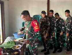 Sarapan Bersama Warnai TMMD ke-129 di Kesongo, Satgas dan Warga Pererat Kebersamaan