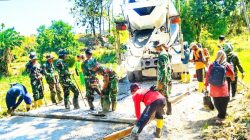 Pembangunan jalan cor beton sepanjang 550 meter dengan lebar 3 meter di Dusun Kedungpandan, Desa Kesongo, Kecamatan Kedungadem, kini memasuki tahap akhir dan segera dapat dimanfaatkan oleh masyarakat, Sabtu (25/7/2026).