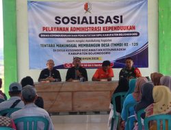 Layanan Adminduk Hadir di Lokasi TMMD ke-129, Warga Desa Kesongo Tak Perlu Jauh Urus Dokumen