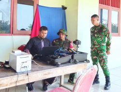 Babinsa Koramil Kedungadem Kawal Layanan Adminduk TMMD 129, Permudah Warga Kesongo Urus Dokumen Kependudukan