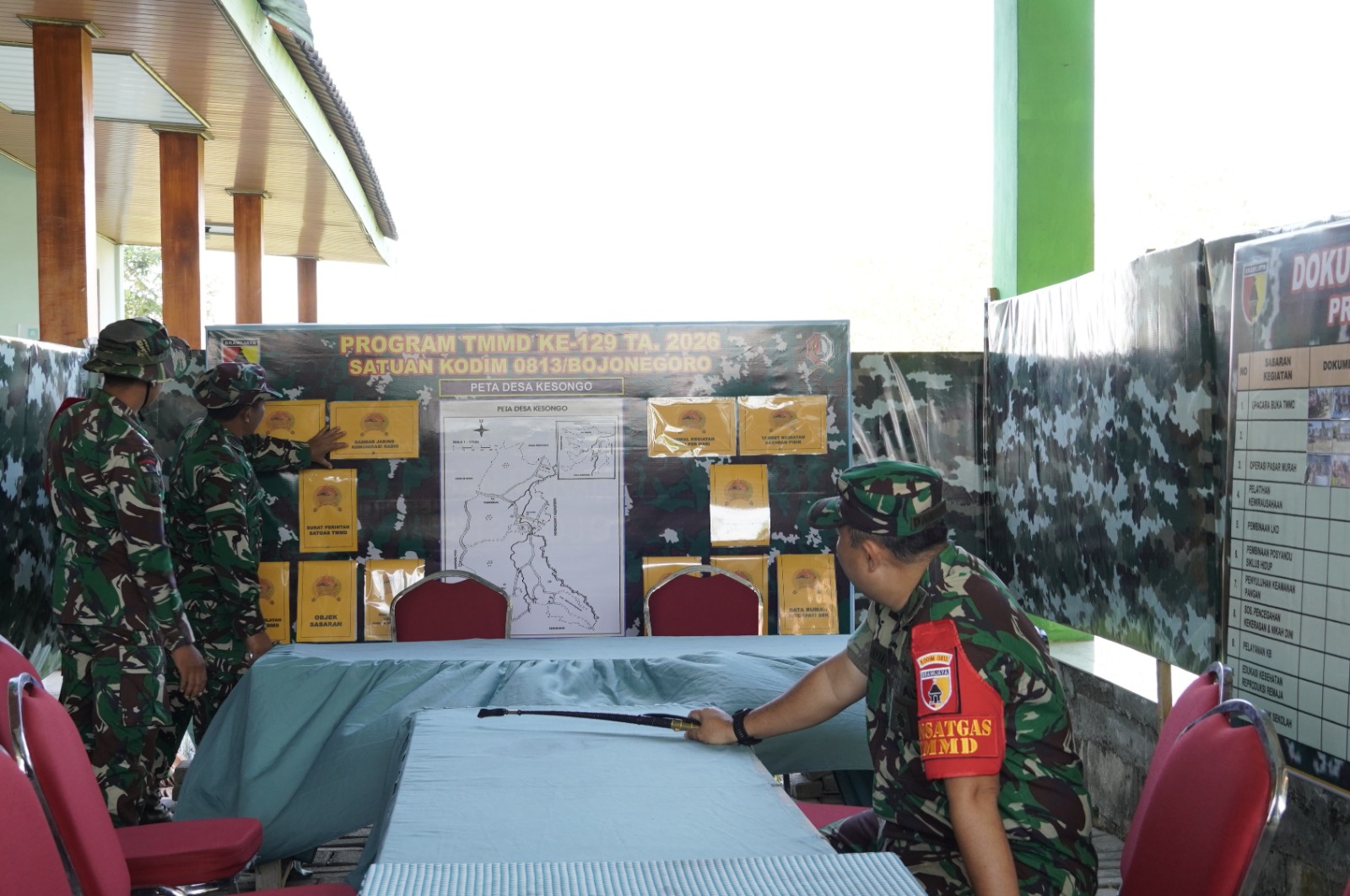 Menurut Letkol Inf Dedy Dwi Wijayanto, Posko TMMD memiliki peran strategis sebagai pusat koordinasi sekaligus pusat kendali operasional selama program berlangsung. Dari lokasi tersebut, seluruh perkembangan kegiatan dapat dipantau secara berkala untuk mendukung pengambilan keputusan yang cepat dan tepat.