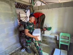 Satgas TMMD Ke-129 Bojonegoro Percepat Rehabilitasi Rumah Koko Margono Lewat Semangat Gotong Royong