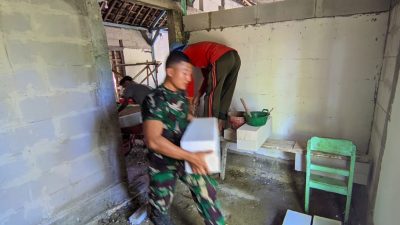 Salah satu sasaran yang kini dipercepat pengerjaannya adalah rumah milik Koko Margono, warga RT 013 RW 006, Dusun Krebet, Desa Kesongo, Kecamatan Kedungadem, Senin (27/7/2026).