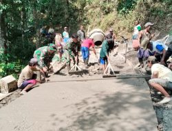Progres Rabat Beton TMMD Reguler ke-129 Capai 24 Persen, Satgas dan Warga Perkuat Semangat Gotong Royong
