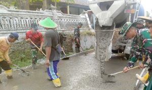 Program TNI Manunggal Membangun Desa (TMMD) ke-129 Tahun Anggaran 2026 di Dusun Mundu, Desa Kesongo, Kecamatan Kedungadem, Kabupaten Bojonegoro, memasuki tahap penyelesaian akhir, Sabtu (1/8/2026).