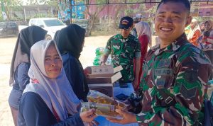 Suasana penuh kebersamaan terlihat dalam pelaksanaan Bazar UMKM yang menjadi bagian dari rangkaian kegiatan TNI Manunggal Membangun Desa (TMMD) ke-129 Kodim 0813/Bojonegoro di Desa Kesongo, Kecamatan Kedungadem, Kabupaten Bojonegoro, Jumat (31/7/2026).