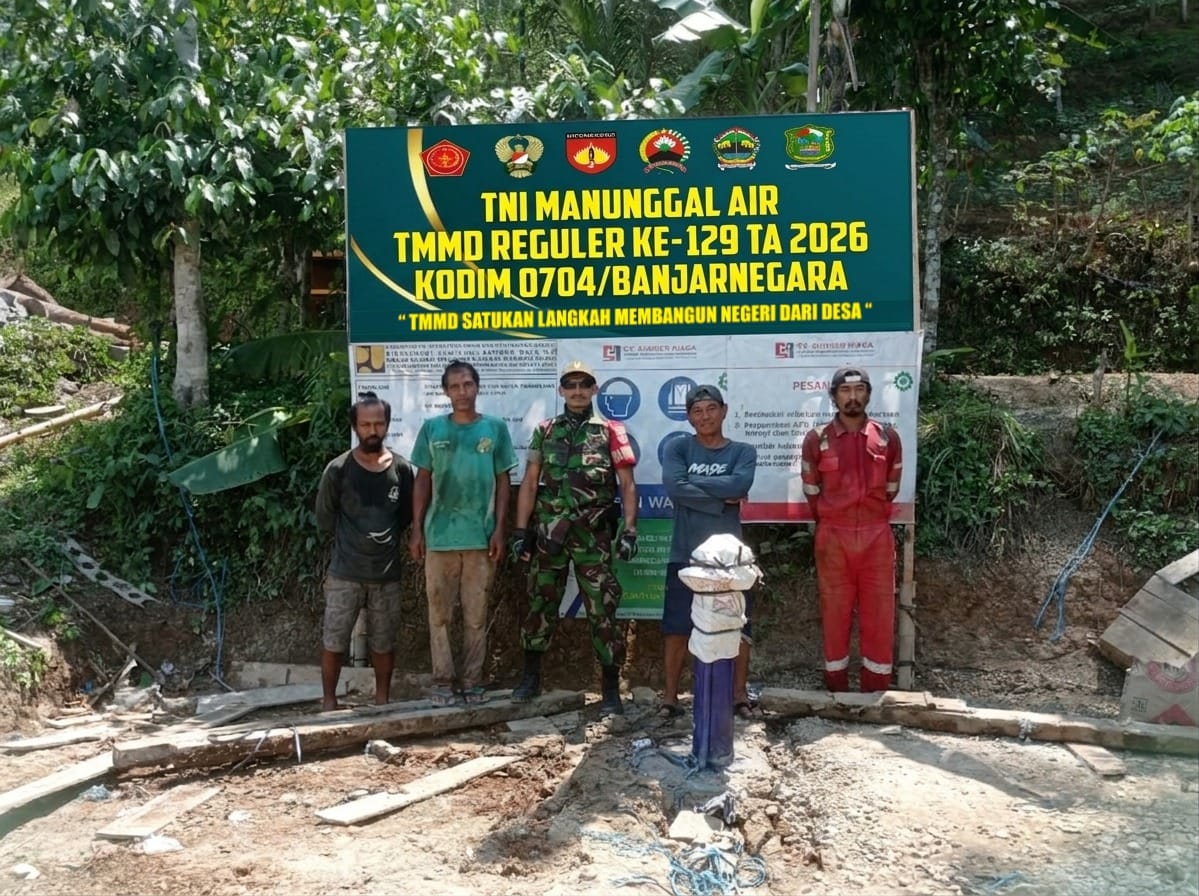 Sumur bor program TNI Manunggal Air di Kecamatan Pagedongan, Kabupaten Banjarnegara, rampung 100 persen dan siap dimanfaatkan masyarakat, Rabu (12/8/2026). Foto: Deni Flamboyan/Sumber: Tim TMMD Banjarnegara.